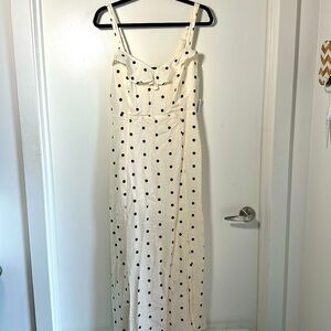 NWT Old Navy Fit & Flare Linen-Blend Ruffle-Trimmed Maxi Cami Dress (Size L)